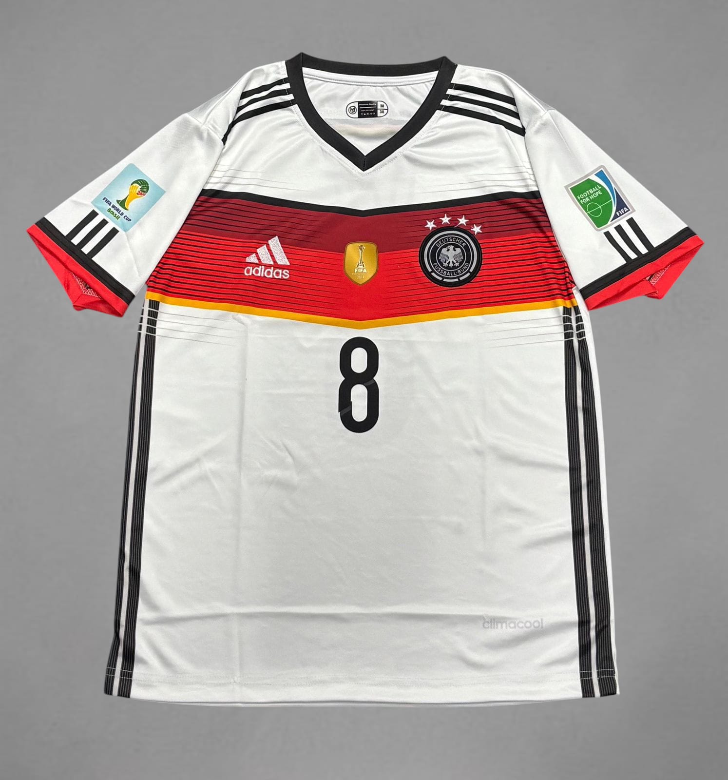 Germany Home 2014 Özil Retro Embroidery Jersey