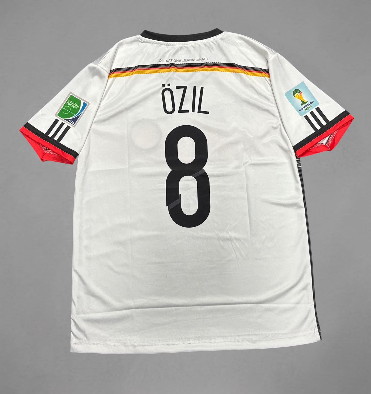 Germany Home 2014 Özil Retro Embroidery Jersey
