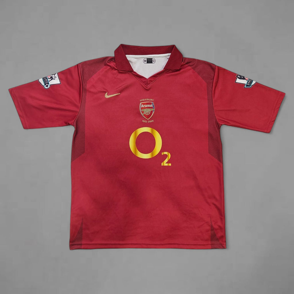 Arsenal 05/06 Henry Retro Five Sleeve Embroidery Jersey