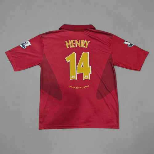 Arsenal 05/06 Henry Retro Five Sleeve Embroidery Jersey