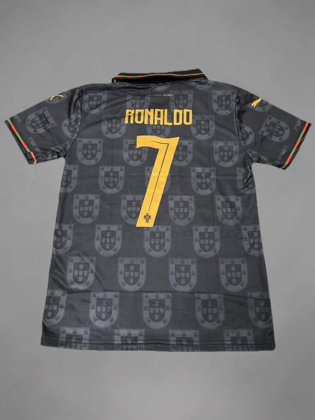 Portugal Special Edition Black Panther Ronaldo Embroidery Jersey