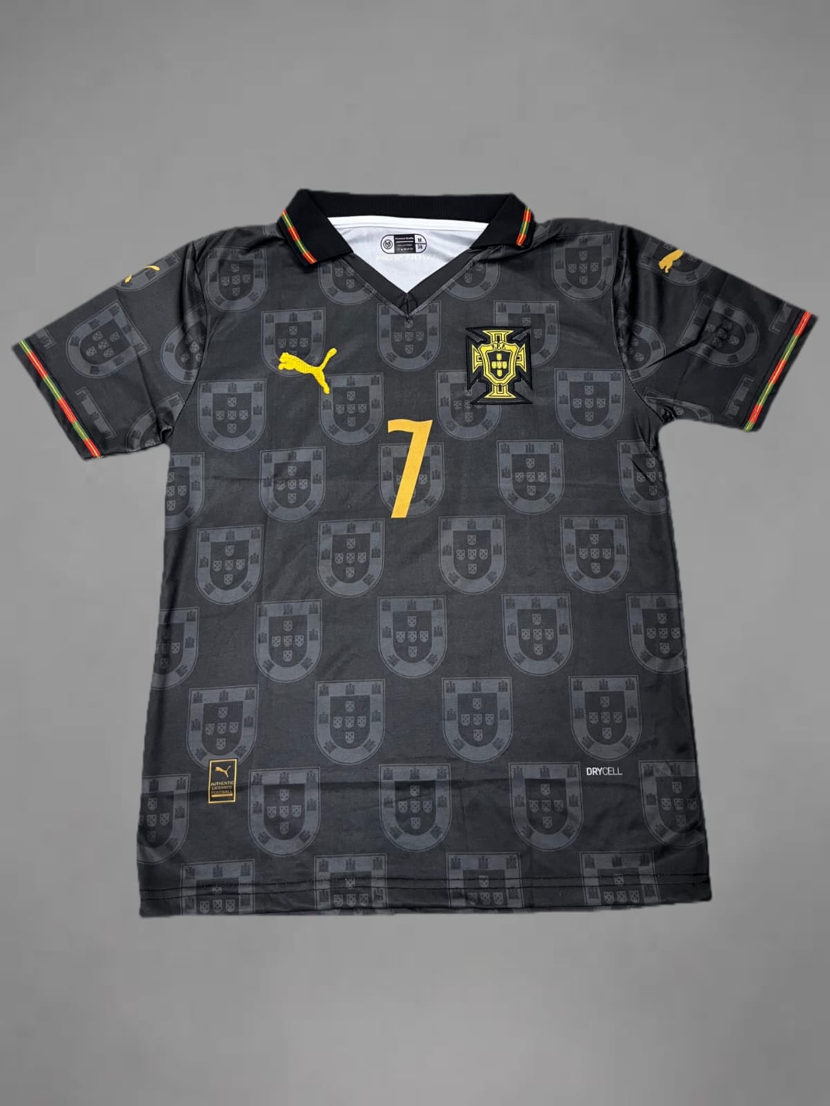 Portugal Special Edition Black Panther Ronaldo Embroidery Jersey