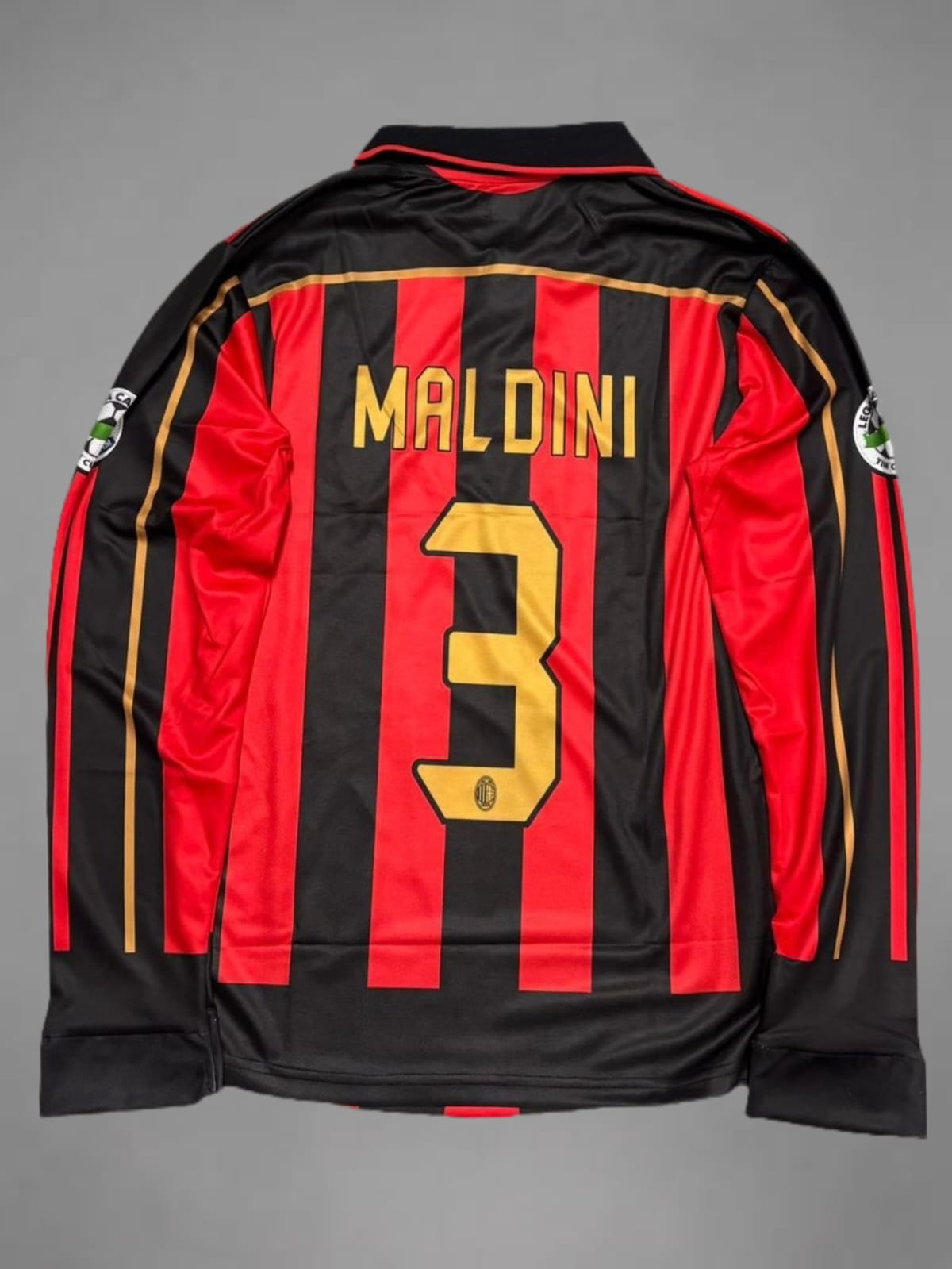 AC Milan Home 06/07 Maldini Retro Embroidery Full Sleeve Jersey