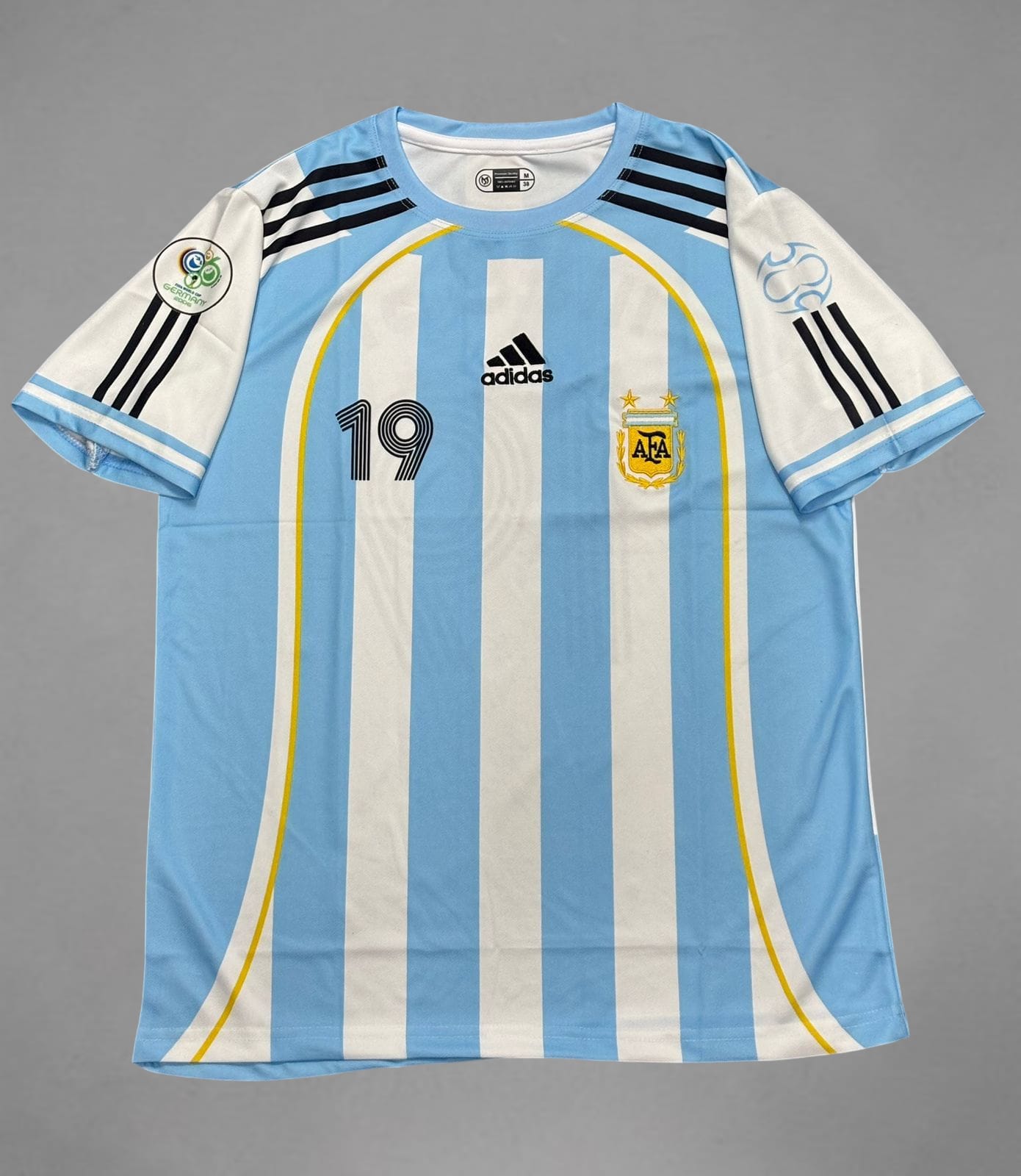 Argentina Home 2006 Messi Retro Embroidery Jersey